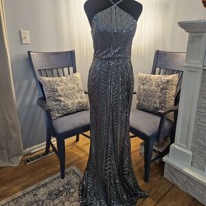 Glamorous Silver Sequin Dress